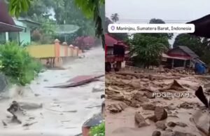 Agam Sumbar Kembali Diterjang Galodo, Air Deras Bawa Batu dan Kayu Masuk Kampung