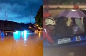 Hujan Deras Semalaman, Banjir Besar Tutup Akses Jalan di Cilegon