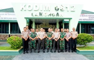 Dandim 0812 Sambut Kapolres Baru, Sinergi TNI Polri Lamongan Makin Kuat
