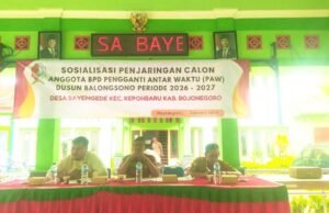 BPD Dusun Balongsono Kosong, Pemdes Bayemgede Bojonegoro Bentuk Panitia PAW