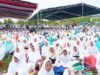 Diguyur Hujan, Ribuan Hajjah Muslimat NU Bojonegoro Tetap Padati Pengajian