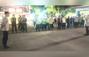 Kapolsek Bojonegoro Kota Pimpin Pengamanan Jurit Malam PSHT