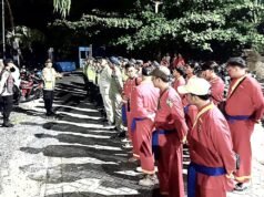 TNI Polri Kawal UKT Tapak Suci Ngimbang Lamongan hingga Subuh