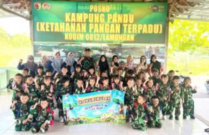 Serunya Anak TK Belajar di Kampung Pangan Kodim Lamongan