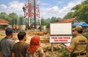 Proyek Tower di Desa Jari Bojonegoro Diduga Belum Transparan