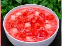 Resep Es Semangka Jelly Susu, Segarnya Bikin Nagih