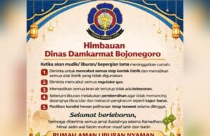 Jangan Asal Mudik, Ini Cara Amankan Rumah Versi Damkarmat Bojonegoro