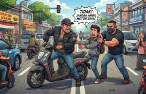 Motor di Tarik Paksa Debt Collector Makassar di Jalan, Nasabah FIF Pertanyakan Legalitas
