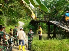 Dandim Bojonegoro Tinjau Lokasi Rencana Pembangunan Jembatan Beton di Napis – Tambakrejo