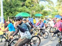 Gowes Bareng dan UMKM Ramaikan HUT Persit ke-80 di Lamongan
