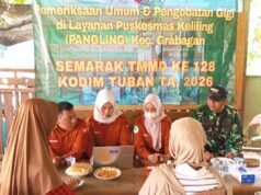 TMMD 128 Tuban Makin Hidup, Warga Grabagan Serbu Pengobatan Gratis