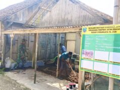 RTLH Kodim Lamongan Sentuh Hati, Rumah Nenek 66 Tahun Mulai Dibangun