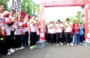 Setyo Wahono Apresiasi PMI Bojonegoro, Jalan Santai HUT ke-163 Disambut Antusias