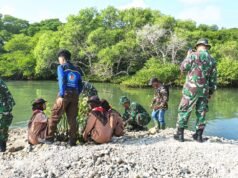 Aksi Hijau Kodim Lamongan, Ratusan Warga Tanam Mangrove di Pesisir