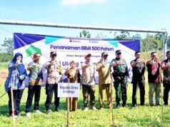 TNI dan Warga Sambeng Lamongan Tanam 500 Pohon, Lingkungan Makin Hijau