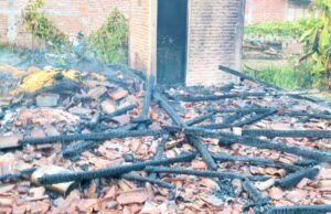 Jerami Terbakar Akibat Korsleting, Rumah Warga Bojonegoro Ludes