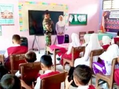 Babinsa Turi Lamongan Tanamkan Jiwa Nasionalisme Sejak Dini