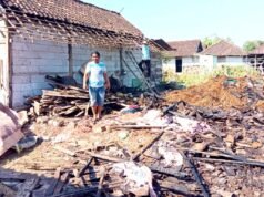 Kebakaran di Kesongo Kedungadem Bojonegoro, Kerugian Capai Puluhan Juta Rupiah