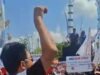 Potret Aksi Damai Ratusan Warga Lamongan Serukan MBG Tetap Berlanjut