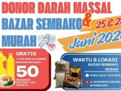 Stok Darah Ditarget Naik, PMI Bojonegoro Gelar Donor Massal dan Pasar Murah