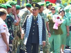 Haru, Kodim Lamongan Lepas Dua Danramil Purna Tugas dengan Tradisi Pedang Pora