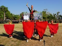 Tari Api Kayangan Sukses Memukau Pembukaan TMMD 129 Bojonegoro