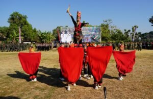 Tari Api Kayangan Sukses Memukau Pembukaan TMMD 129 Bojonegoro