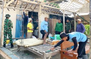 Rumah Ladi Warga Kesongo Mulai Dibangun Lewat TMMD 129 Bojonegoro