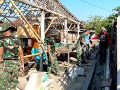 Satgas TMMD 129 Bojonegoro Cor Pondasi Rumah Samijan, RTLH di Kesongo Masuk Tahap Penting