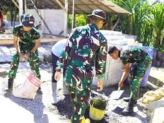 Semangat Satgas TMMD 129 Bojonegoro Tak Surut, Warga Kesongo Ikut Bangun Desa dari Pagi hingga Sore