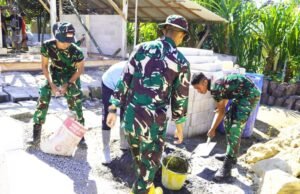 Semangat Satgas TMMD 129 Bojonegoro Tak Surut, Warga Kesongo Ikut Bangun Desa dari Pagi hingga Sore