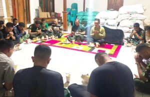 Warga Kesongo dan Satgas TMMD 129 Bojonegoro Gelar Tasyakuran Penuh Haru