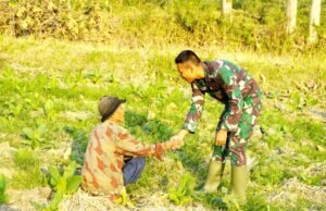 Serda Risky Sambangi Petani Tembakau, Cara Humanis Satgas TMMD 129 Bojonegoro Curi Perhatian