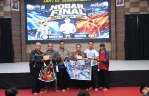 Antusiasme Masyarakat Warnai Nobar Final Piala Dunia di Polres Magetan