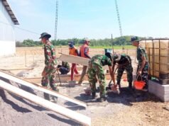 TMMD 129 Bojonegoro Kebut Pembangunan Musholla dan Rest Area Kesongo