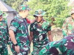Dansatgas TMMD 129 Bojonegoro Suntik Semangat Prajurit di Tengah Terik Matahari