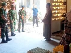 Dansatgas TMMD 129 Borong Telur Asin UMKM Kesongo, Dukung Ketahanan Pangan