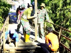 TMMD Bojonegoro Mulai Bongkar Jembatan Lama di Dusun Mundu