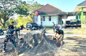 Tak Hanya Bangun Jalan, TMMD Bojonegoro Hadirkan Turnamen Voli Antar Dusun