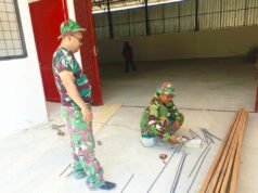 TMMD Bojonegoro Lengkapi Rest Area Kesongo dengan Musholla dan MCK