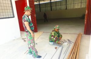 TMMD Bojonegoro Lengkapi Rest Area Kesongo dengan Musholla dan MCK