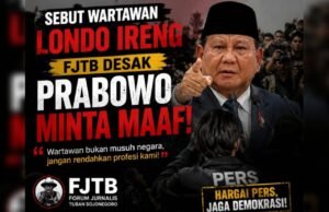 Forum Jurnalis Televisi Bojonegoro Kritik Ucapan Prabowo Londo Ireng, Minta Klarifikasi Terbuka