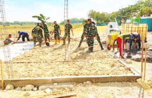 Rest Area Perbatasan Bojonegoro-Lamongan Mulai Dibangun, TMMD 129 Siapkan Mushola, MCK hingga Sentra UMKM Desa Kesongo