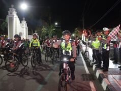 Polres Magetan Bersama Komunitas Gowes Malam Kampanyekan Kota Aman dan Tertib