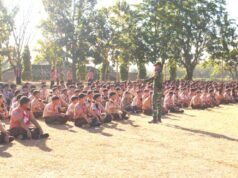Yonkes 2 Kostrad Gembleng Pramuka SMAN 9 Malang Jadi Generasi Berkarakter