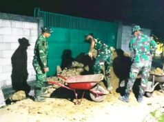 Satgas TMMD 129 Bojonegoro Lembur Demi Rampungkan Rumah Ibu Saelah