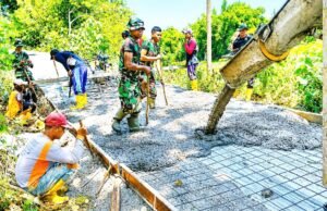 Jalan Cor Kedungpandan Rampung, Satgas TMMD 129 Bojonegoro Bergerak ke Dusun Mundu