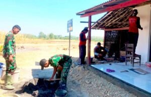 Rumah Mbah Wagini Hampir Rampung, TMMD 129 Bojonegoro Masuk Tahap Finishing
