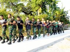 Usai Bangun Jalan, Satgas TMMD 129 Bojonegoro Jajal Hasilnya dengan Lari 5 Km