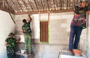 Rumah Bu Tini Berubah Total, Satgas TMMD 129 Bojonegoro Kebut Pengerjaan